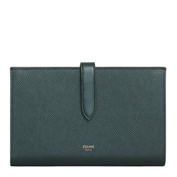 Celine Handbags - Celine Large Strap Wallet in Grained Calfskin